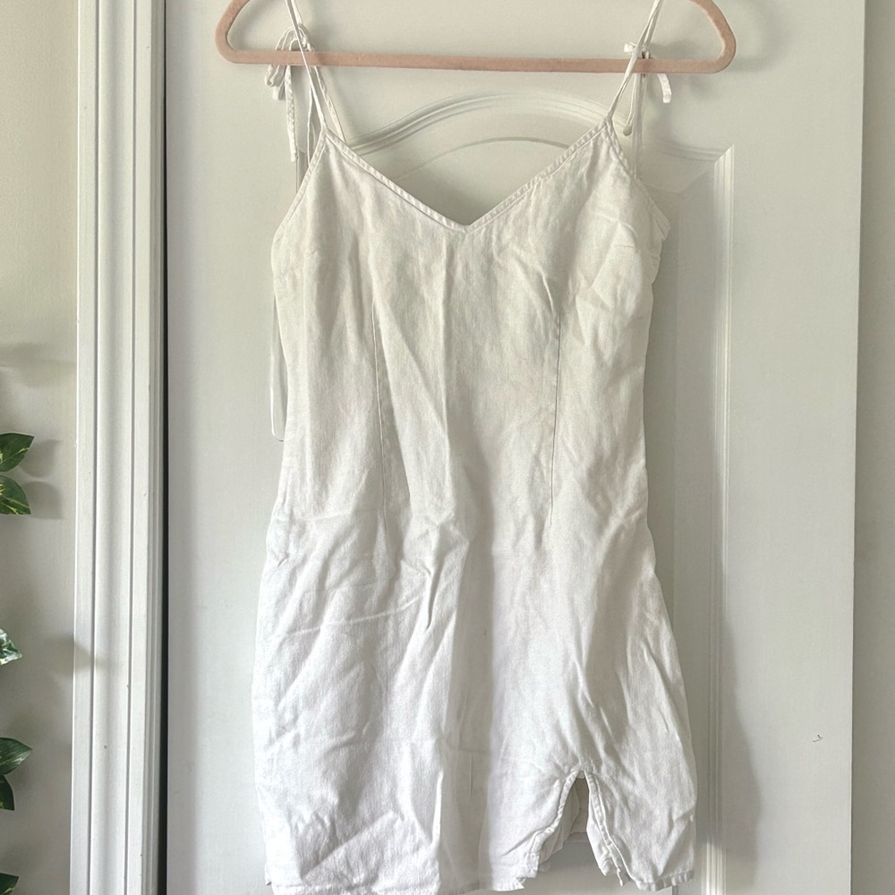 abercrombie and fitch white linen mini dress size XS